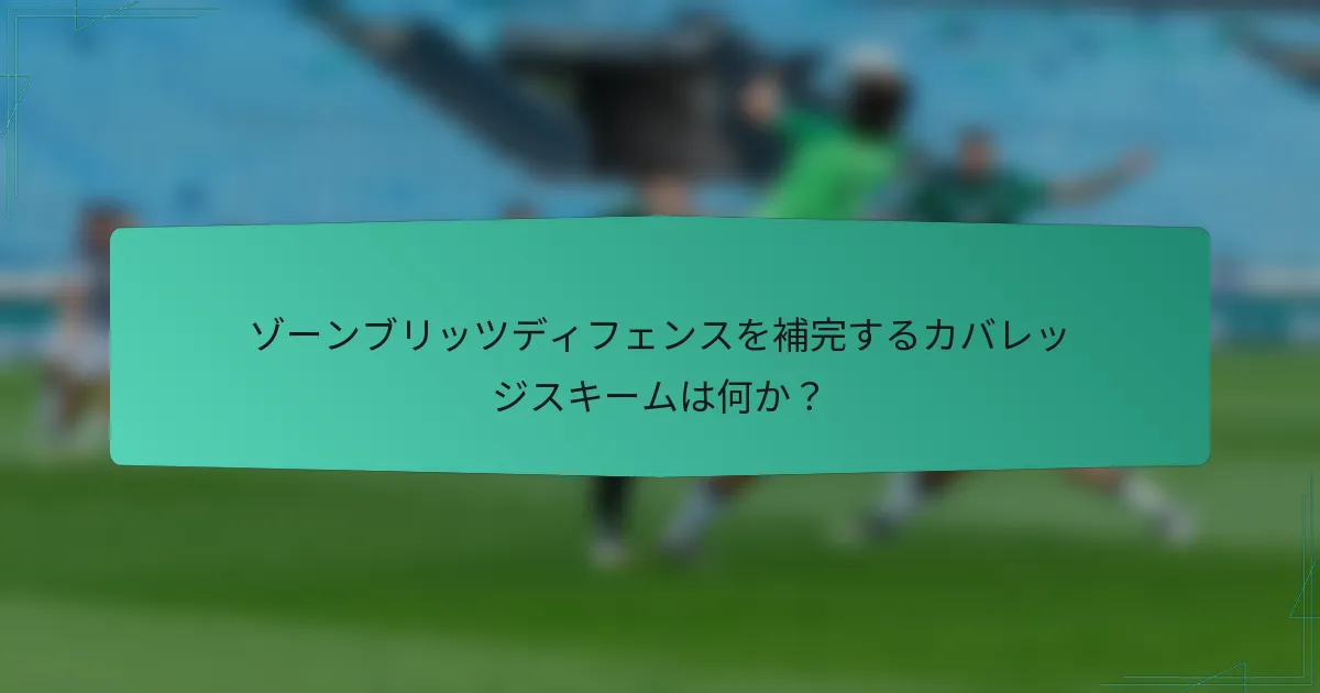 ゾーンブリッツディフェンスを補完するカバレッジスキームは何か？